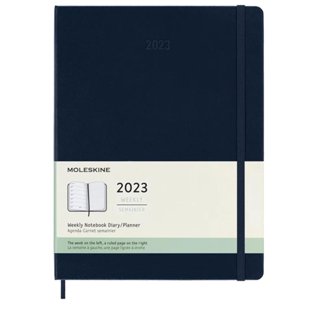 Еженедельник Moleskine 2023 большой в линию Сапфир (DHB2012WN4Y23)