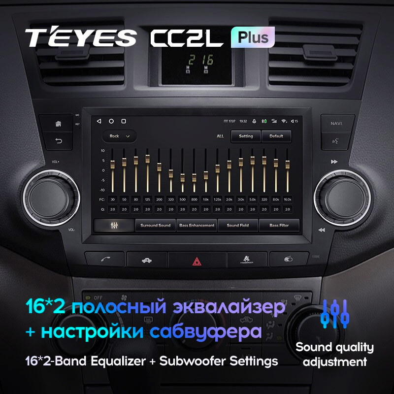 Автомагнітола штатна Teyes CC2L Plus 2/32 для Toyota Highlander 2 XU40 2007-2013 варіант F3 9" Android (1799752005) - фото 4