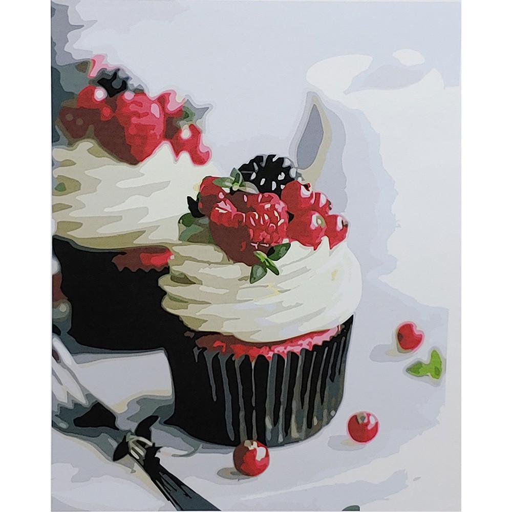 Картина за номерами Strateg Преміум Кексик на сніданок з лаком 40х50 см (SY6843) Картина за номерами Strateg Преміум Кексик на сніданок з лаком 40х50 см (SY6843)