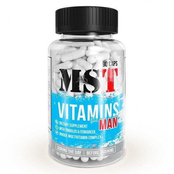 Витаминно-минеральный комплекс для спорта MST Nutrition Vitamins for Man 90 капс. (000010153)