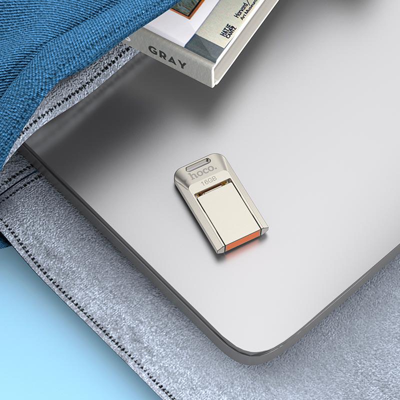 Флеш-память USB Hoco UD17 16 Гб USB Type-C Silver (17551) - фото 3 Флеш-память USB Hoco UD17 16 Гб USB Type-C Silver (17551) - фото 3