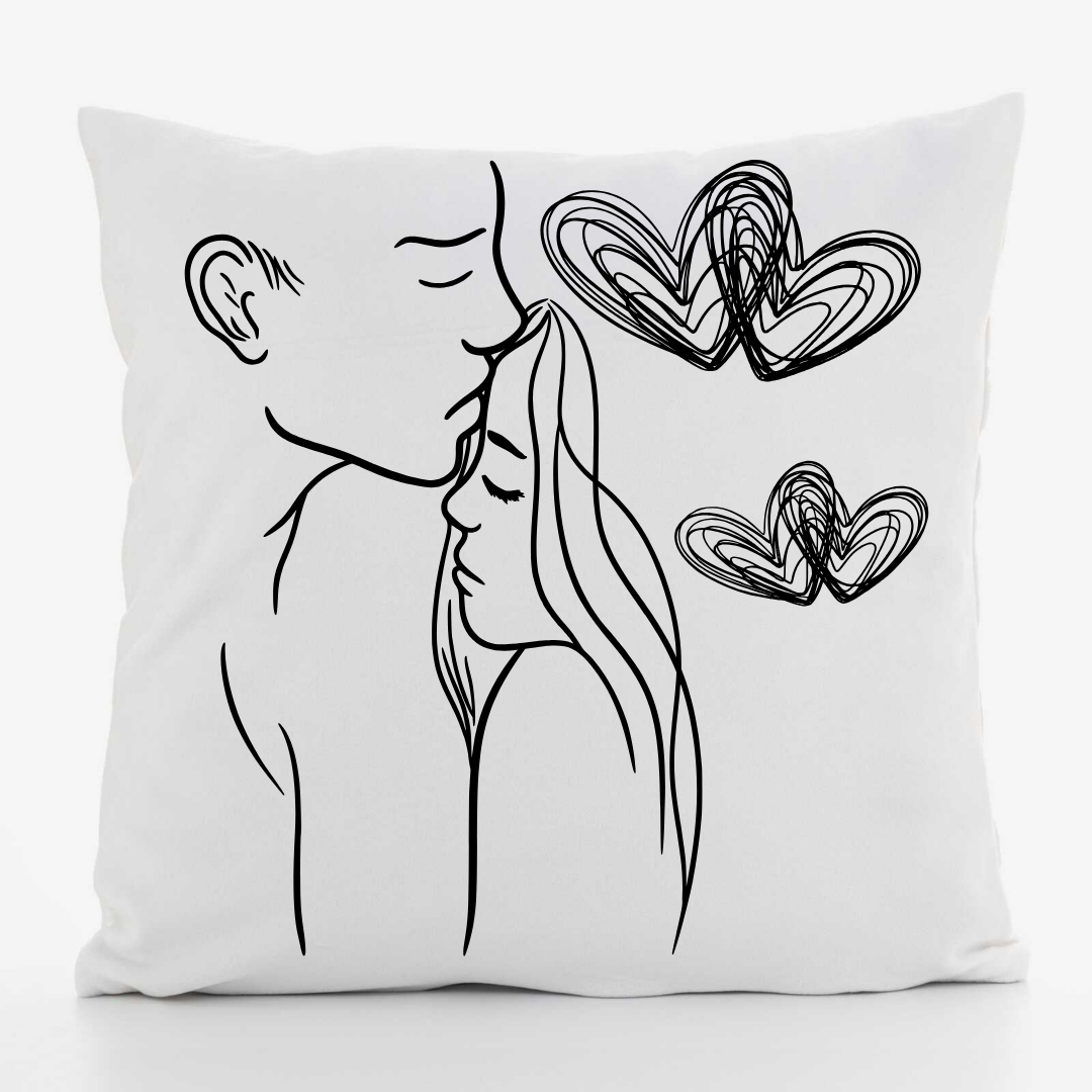 Подушка декоративная с принтом Силуэты пара габардин 30х30 см (1248) Подушка декоративная с принтом Силуэты пара габардин 30х30 см (1248)