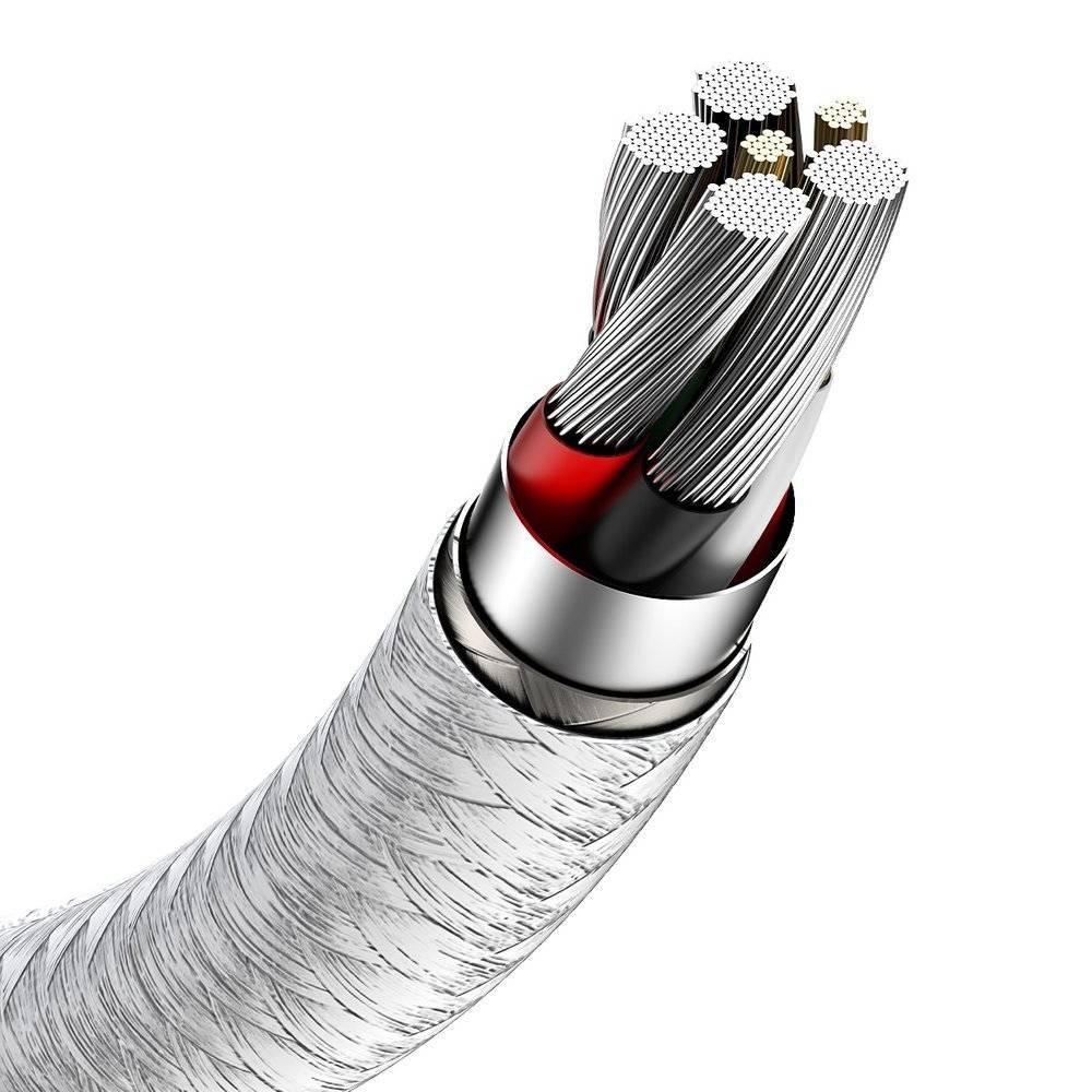 Кабель Baseus Metal Data Cable USB to Type-C CAKF000102 66W 1 м White - фото 6