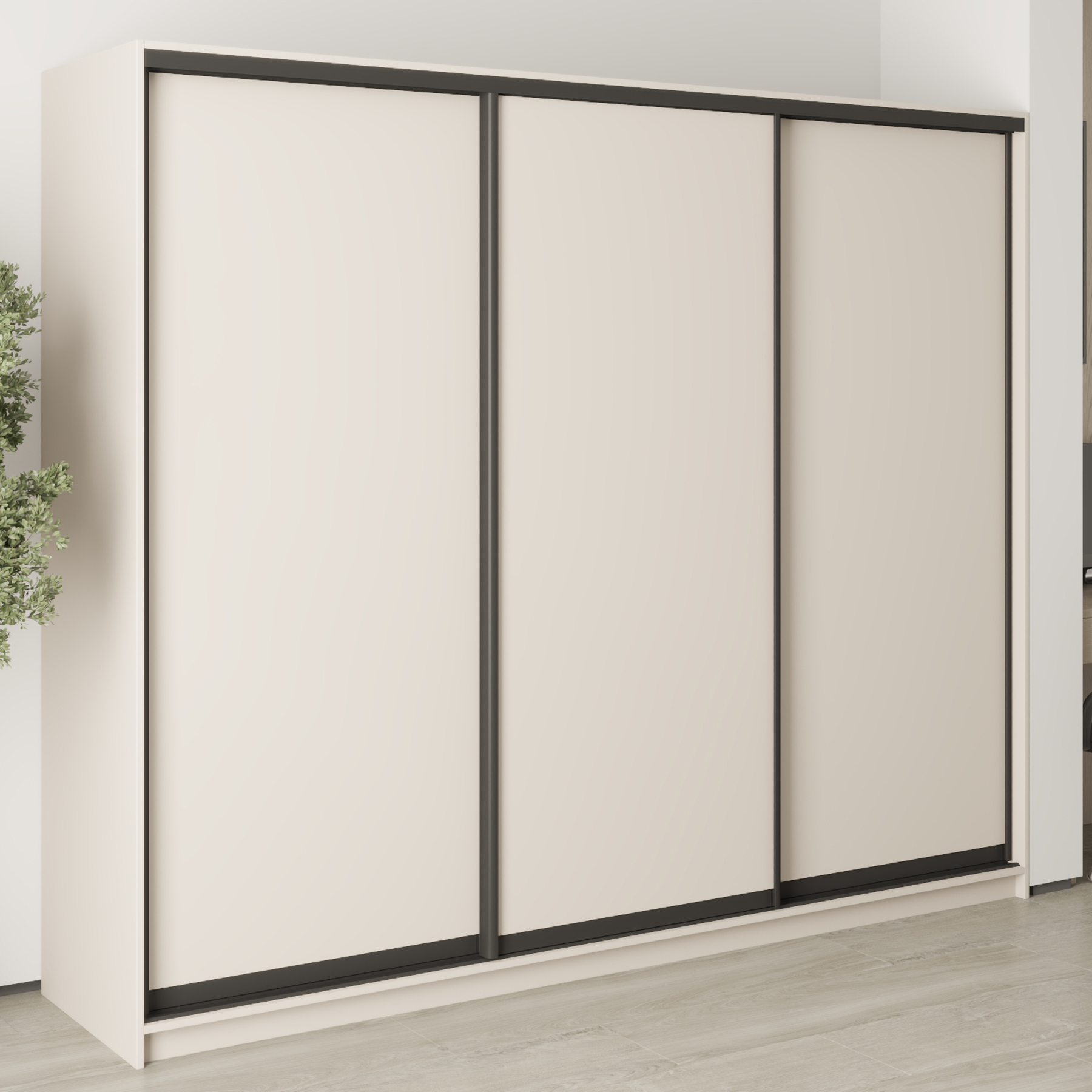 Шкаф-купе трехдверный Mebel Star Комбо BG MBS-8935 250х45х210 см Кашемир (1008924)