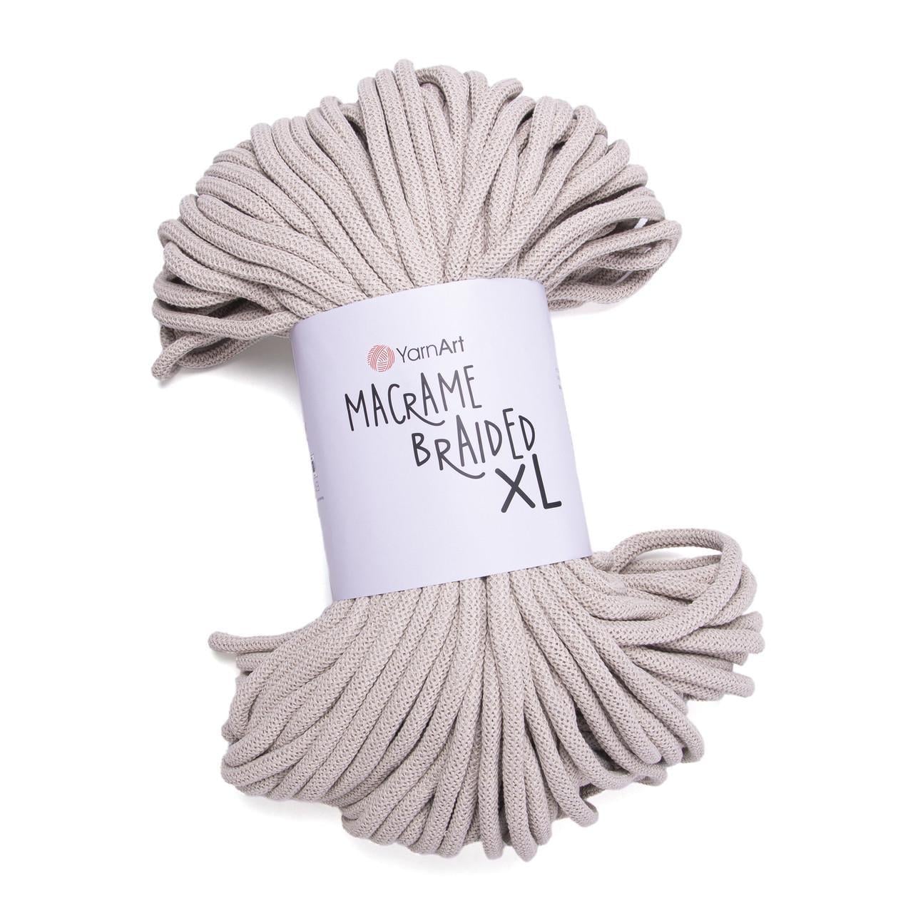 Шнур толстый Macrame Braided XL 10 мм 1000 г Бежевый №753