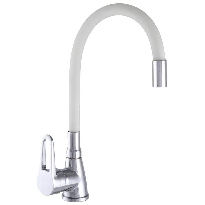 Смеситель для кухни Wezer SOP4-R045-WHITE с гибким изливом Белый (1036599)