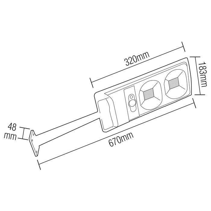 Светильник уличный Horoz Electric LED COMPACT-20 IP65 на солнечной батарее 20W 6400K - фото 4