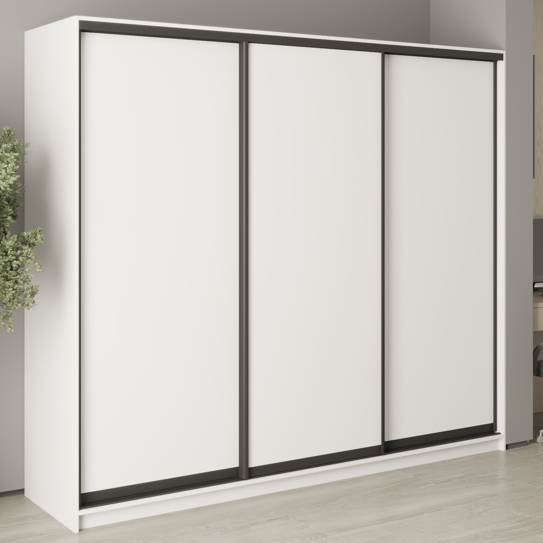 Шкаф-купе трехдверный Mebel Star Комбо BG MBS-8884 240х60х210 см Аляска белый (1008873) Шкаф-купе трехдверный Mebel Star Комбо BG MBS-8884 240х60х210 см Аляска белый (1008873)