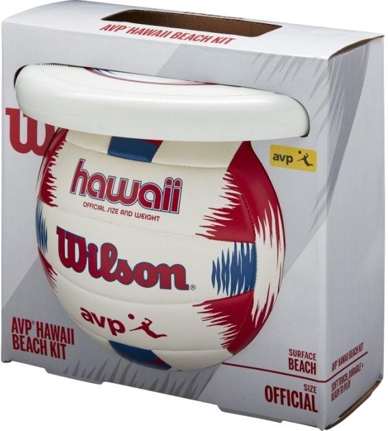 Пляжний набір волейбольний м'яч/фрісбі Wilson HAWAII AVP р. 5 Біло-синій (WTH80219KIT) - фото 7 Пляжний набір волейбольний м'яч/фрісбі Wilson HAWAII AVP р. 5 Біло-синій (WTH80219KIT) - фото 7