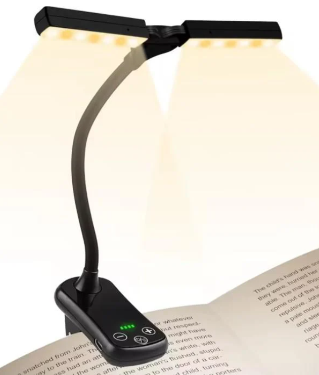 Лампа для чтения книг BOOK LIGHT 14 LED с аккумулятором Черный (00002)