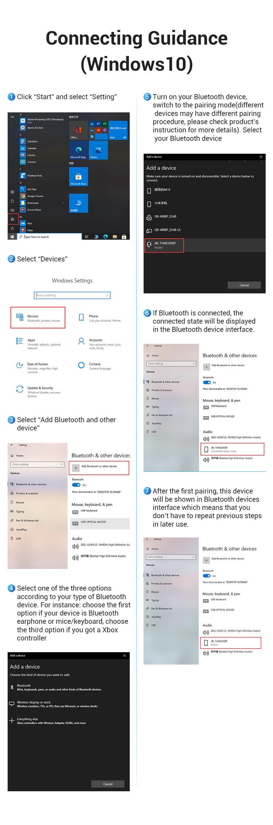 Адаптер Vention Bluetooth 5.0 приймач-передавач USB Чорний (CDSB0) - фото 19