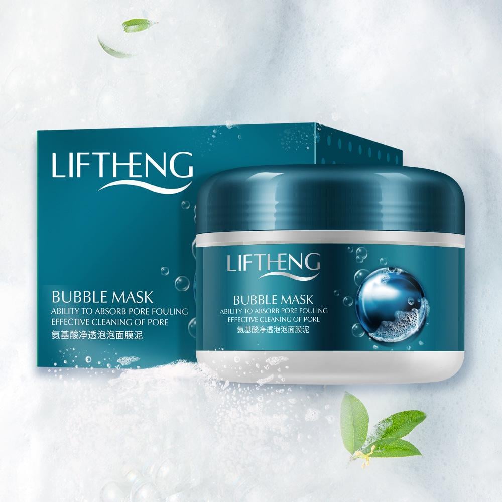Маска для лица с аминокислотами и глиной Liftheng Bubble Mask очищающая пузырьковая кислородная 100 мл (010303)