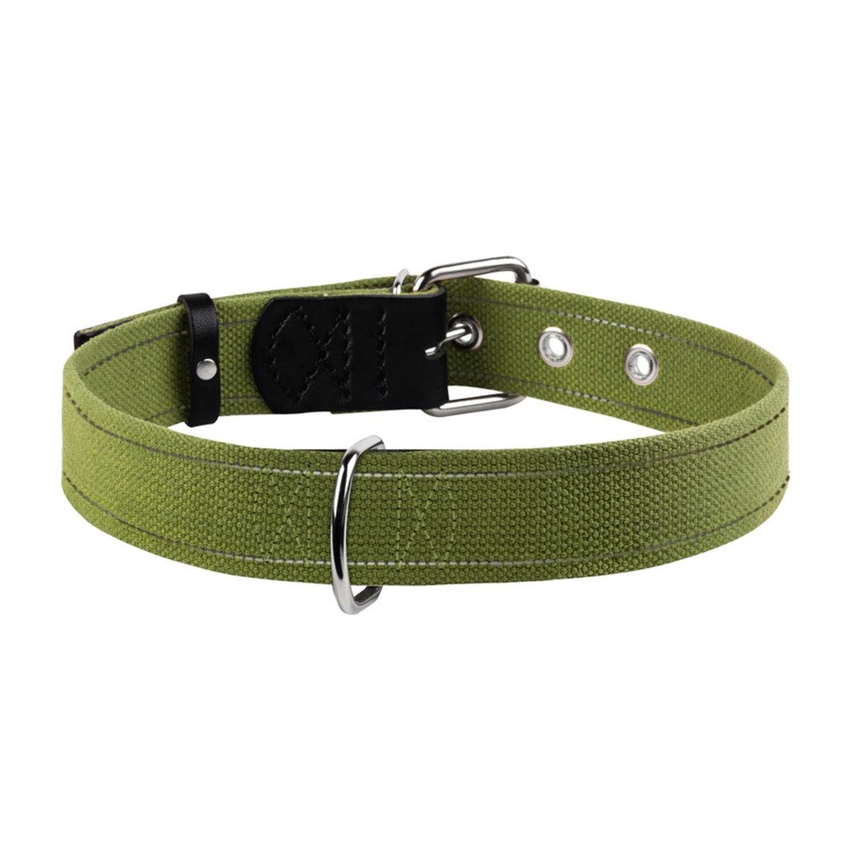 Ошейник для собак Collar хлопчатобумажная тесьма 35 мм х 51-63 см Брезент (0293 Col)