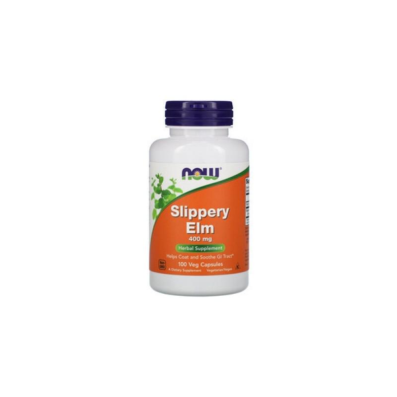 Натуральна добавка Now Foods Slippery Elm 400 мг 100 капс. (NOW-04750)