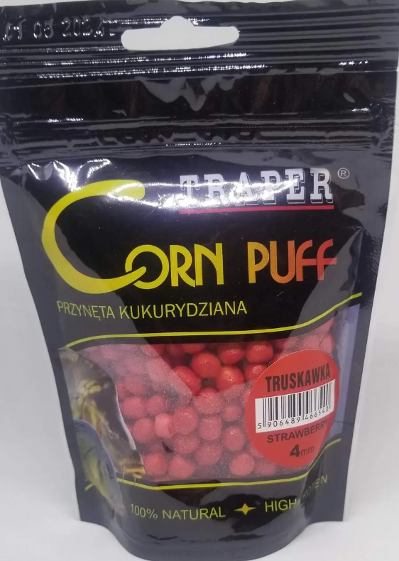 Повітряне тісто Traper Corn Puff 4 мм Полуниця (NA002685)