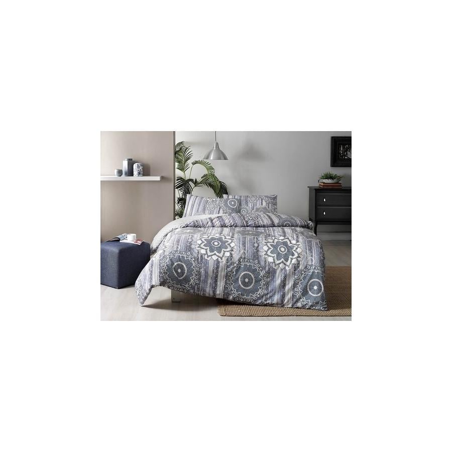 Постельное белье Tac Abel mavi v01 евро Голубой (svt 2000022264785)