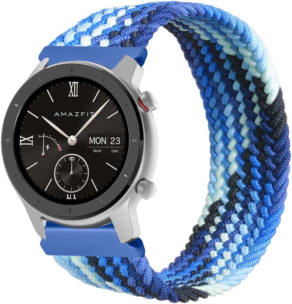 Ремінець Solo Loop Multi для Amazfit GTR 42 мм (145 мм) Blue White (26292-62)