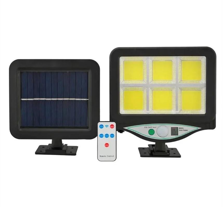 Ліхтар на сонячній батареї вуличний Solar Light BK-128-6 з датчиком руху і пультом (MX-00007259)