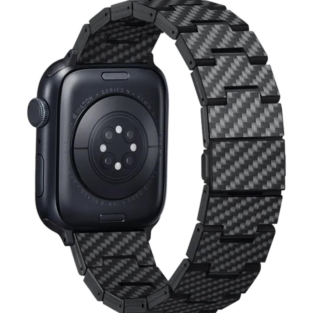 Ремінець Pitaka Carbon Fiber Retro для Apple Watch 42/44/45/49 мм Black/Grey (AWB2311) - фото 3 Ремінець Pitaka Carbon Fiber Retro для Apple Watch 42/44/45/49 мм Black/Grey (AWB2311) - фото 3