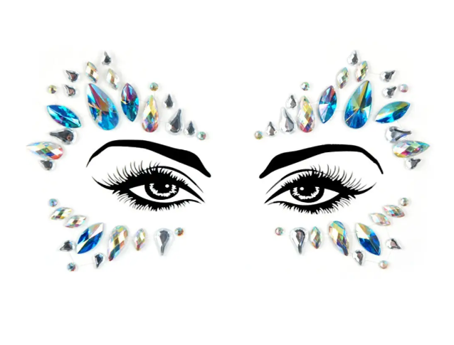 Наклейки стрази на обличчя на карнавал One size Різнокольоровий (9088/6) Наклейки стрази на обличчя на карнавал One size Різнокольоровий (9088/6)