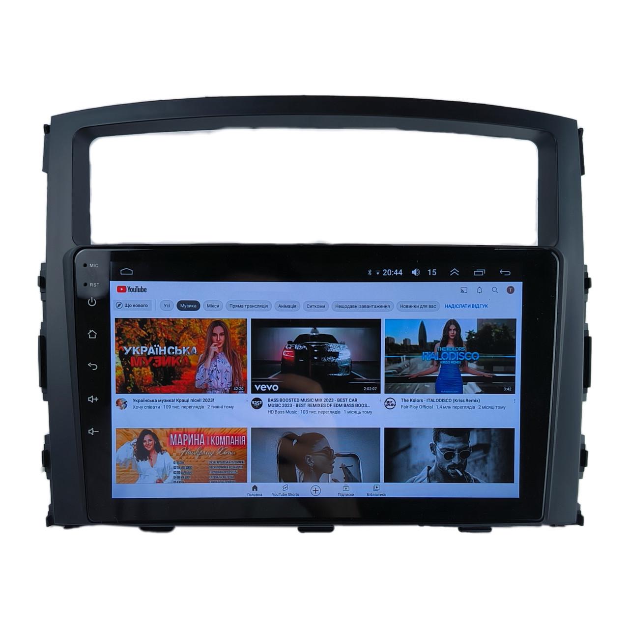 Автомагнитола для Mitsubishi Pajero 2007-2017 4/64 Гб/8 ядер/XYAuto/4G/DSP/CarPlay/Android (М-МП-9-М4)