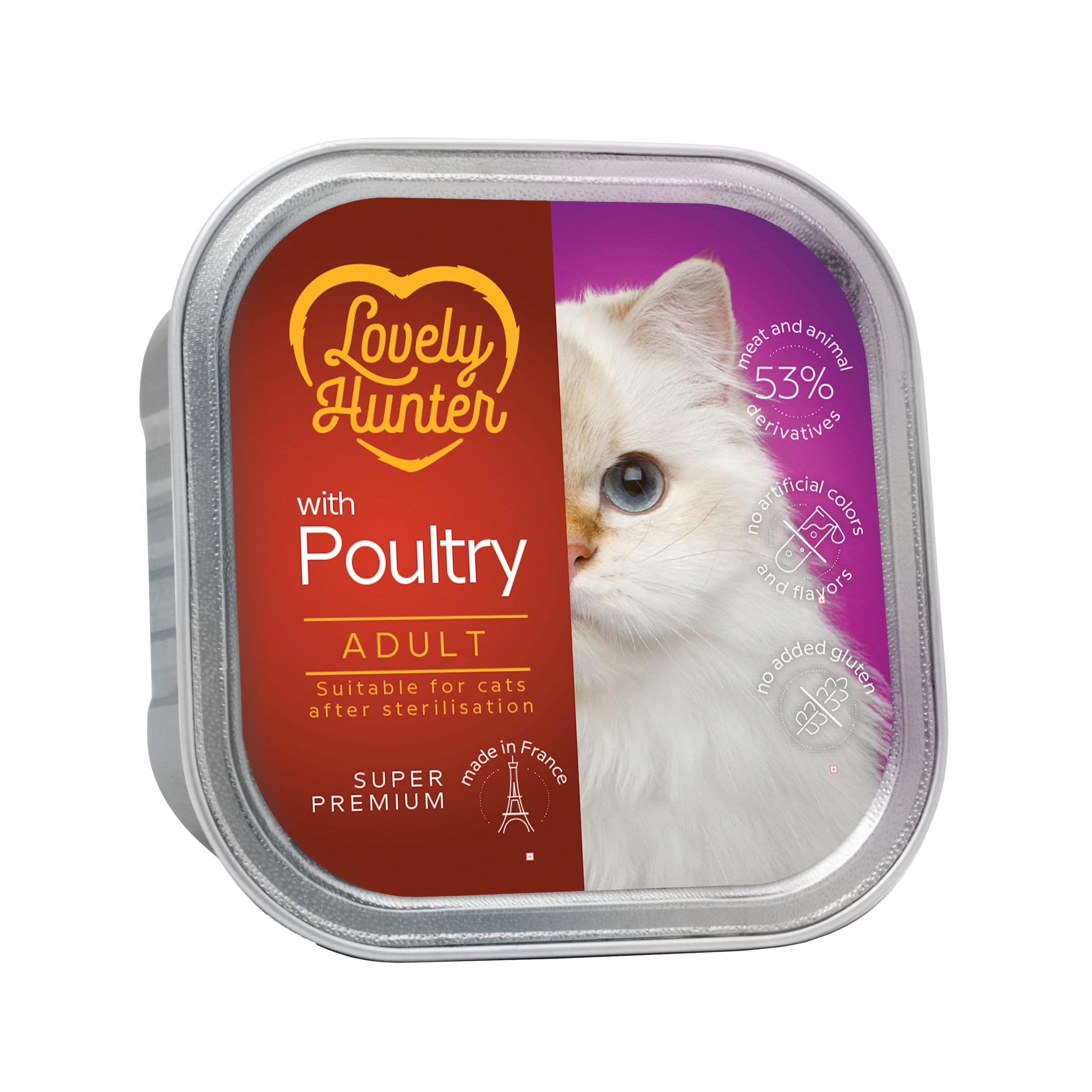 Корм вологий для кішок Lovely Hunter With chicken for sterilised cats 85 г (LHU45709)