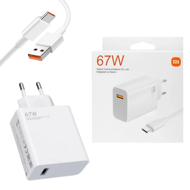 Зарядное устройство для Xiaomi MDY-12-EH 67 Вт Type-C с кабелем 6 А Белый