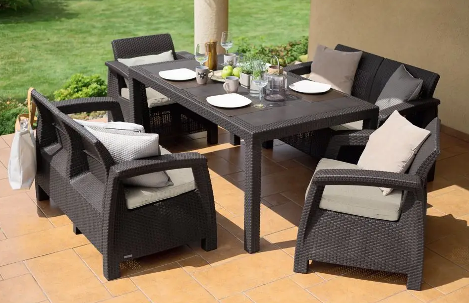 Комплект садовой мебели Keter Corfu Fiesta Set Коричневый (258945) - фото 2