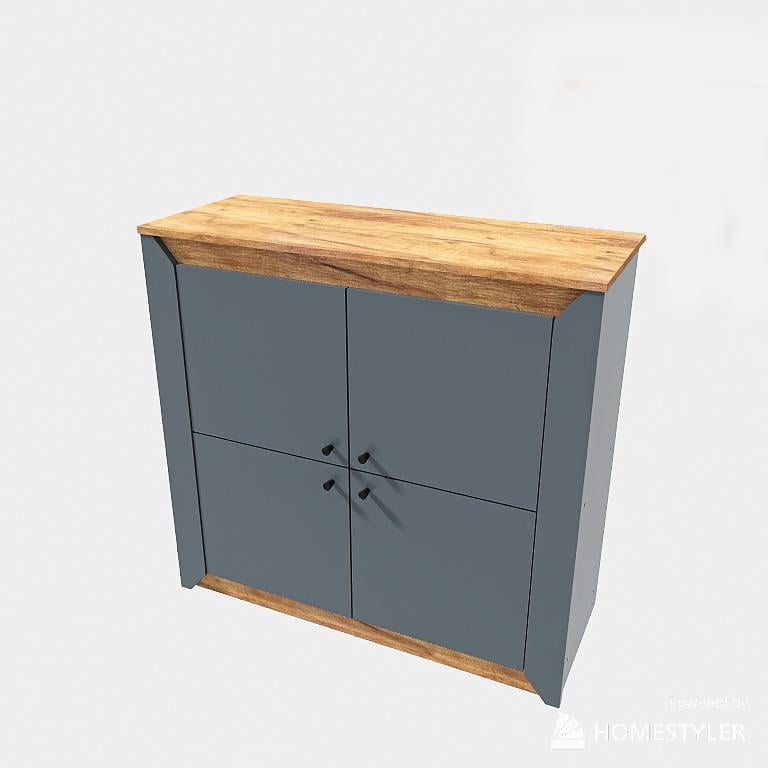 Тумба 4Д Еверест Нордик 980х380х925 мм Крафт золотий/Графіт