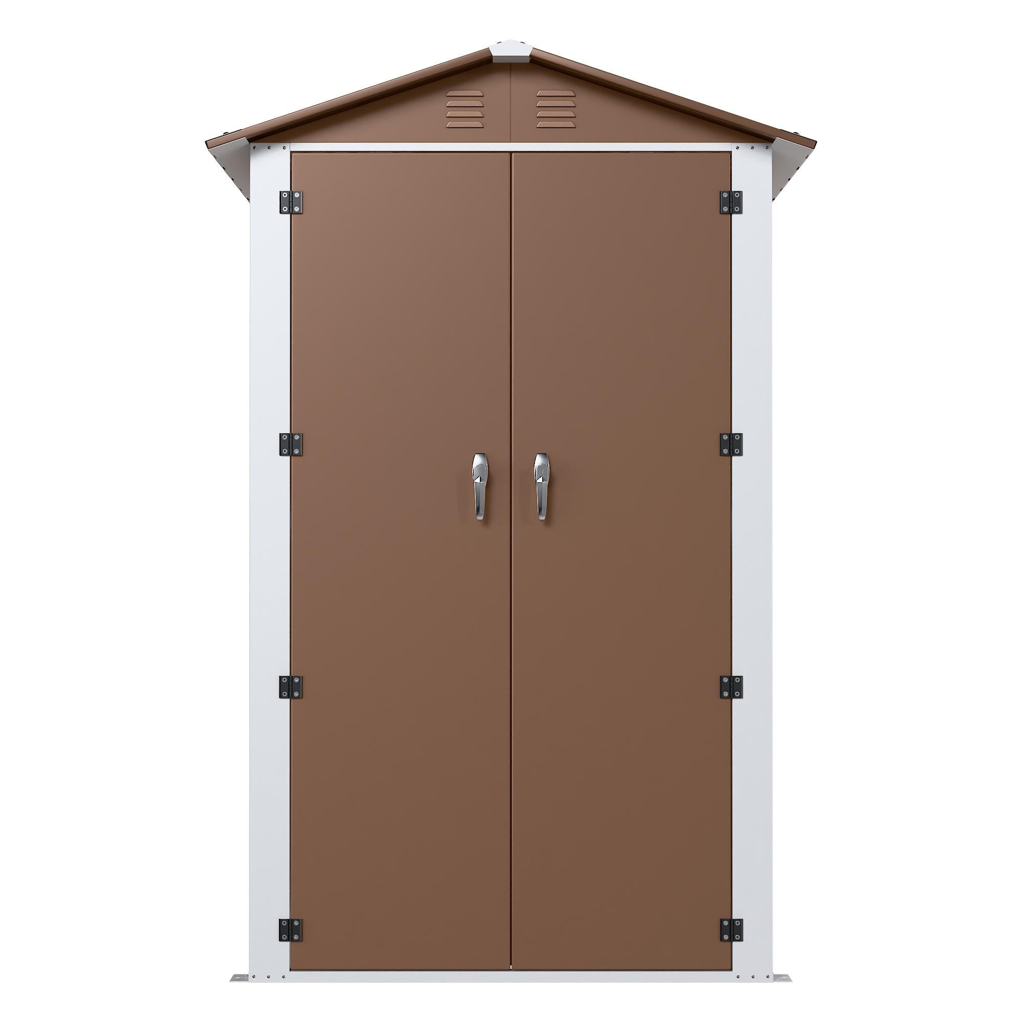 Хозблок-сарай металлический DS-01 с двускатной крышей 1850х1200х900 мм Коричневый