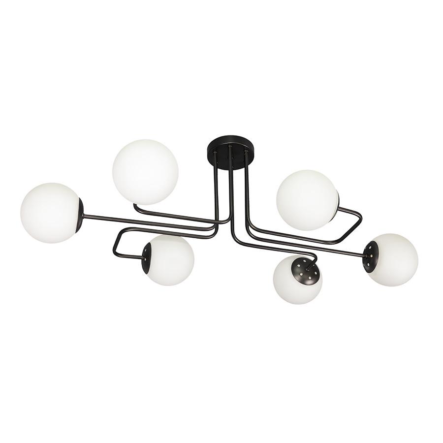 Люстра 7529824-6 BK/WH Черный/Белый (LVS4931)