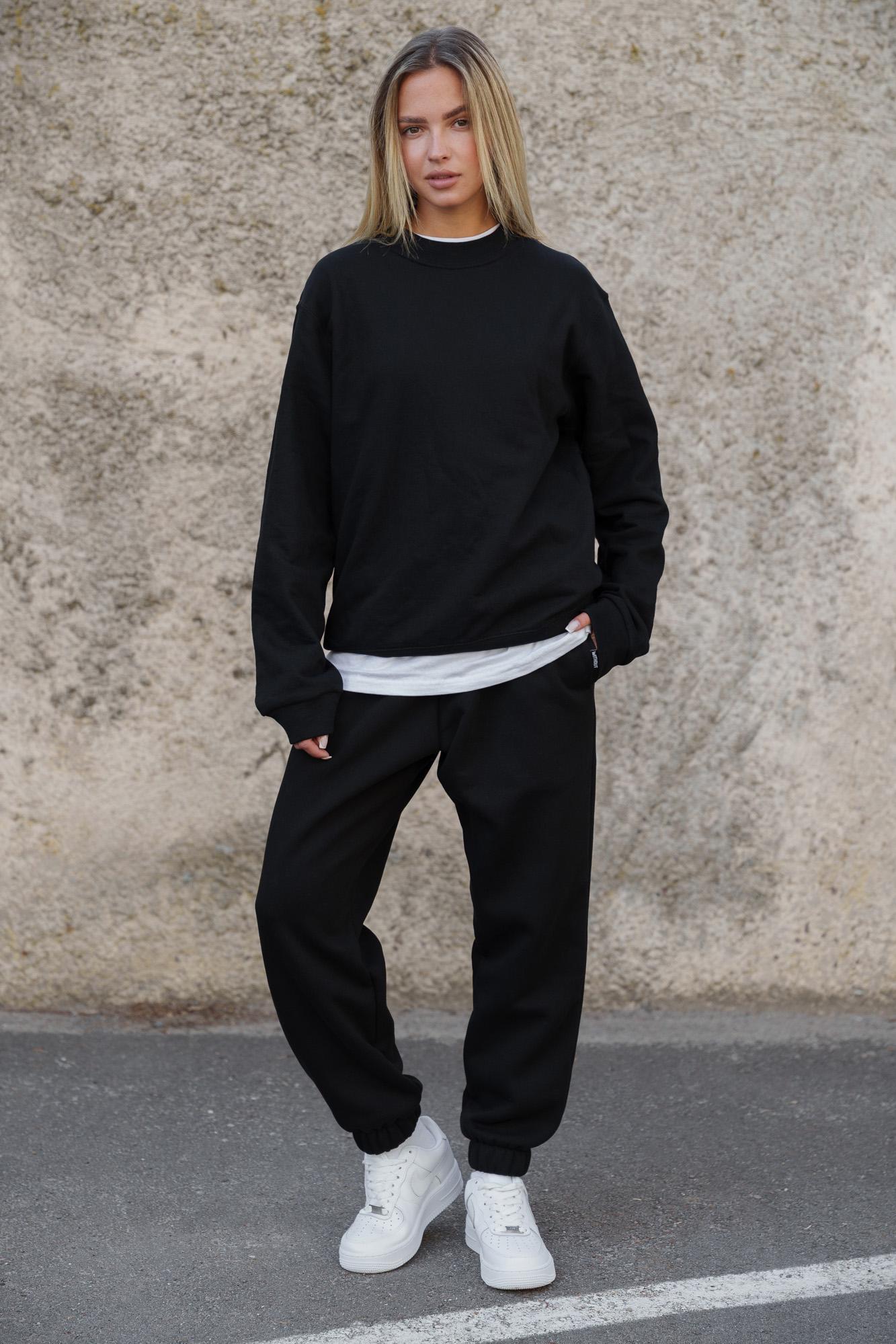 Свитшот на флисе Without Solo утепленный оверсайз S/M Black (S/M8055467) - фото 7 Свитшот на флисе Without Solo утепленный оверсайз S/M Black (S/M8055467) - фото 7