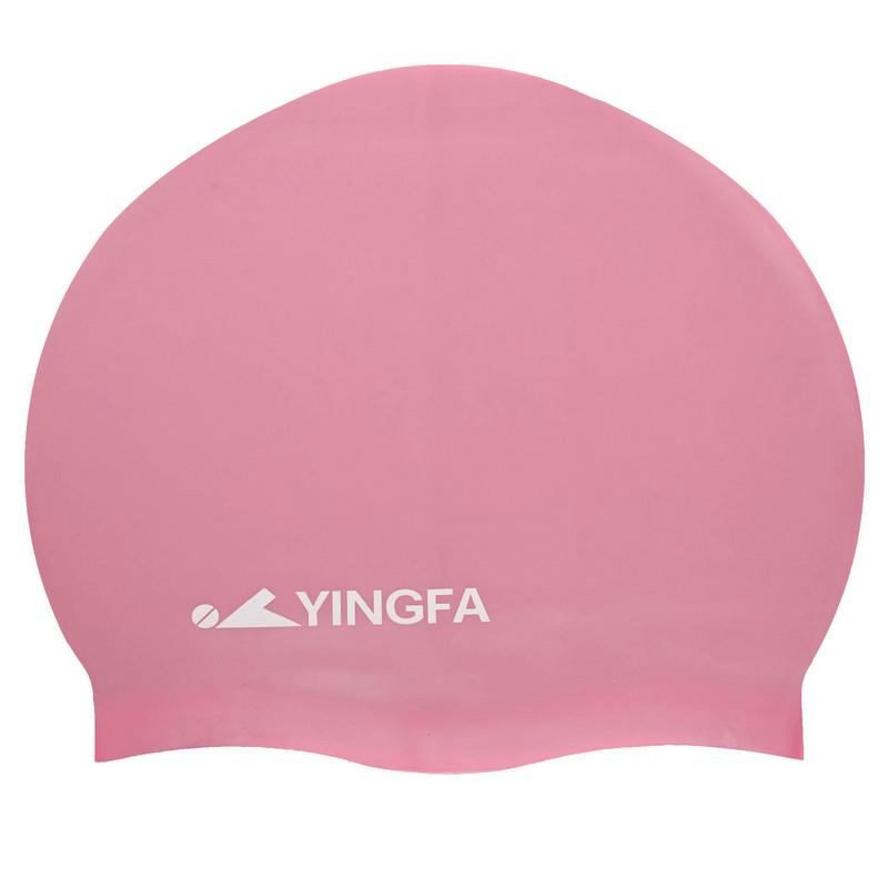 Шапочка для плавания YINGFA C0067 силиконовая Светло-розовый (C0067_Светло-розовый) - фото 4