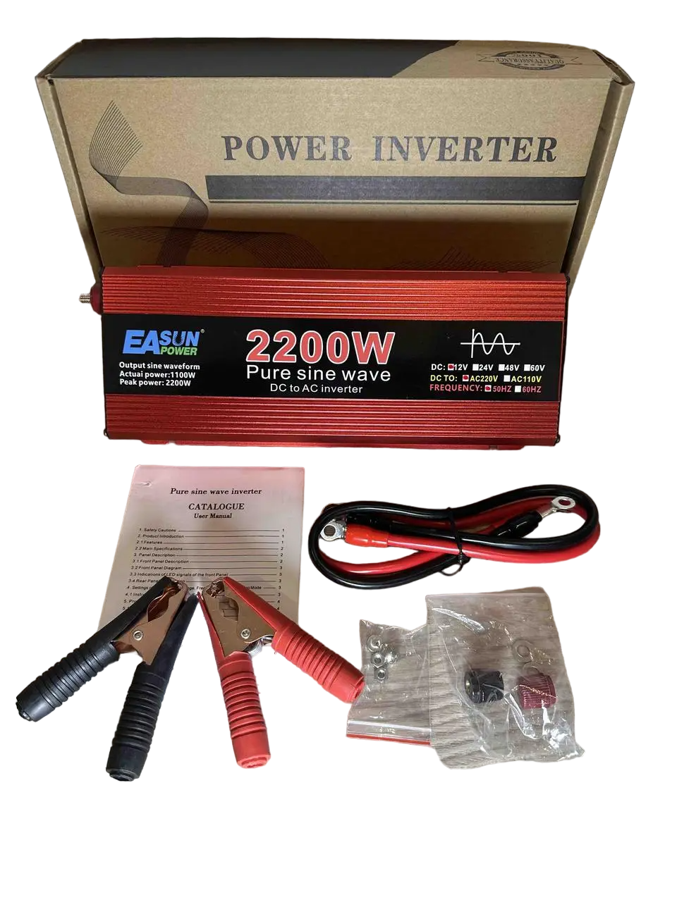 Інвертор із чистою синусоїдою 12 V 220 V 2200 W