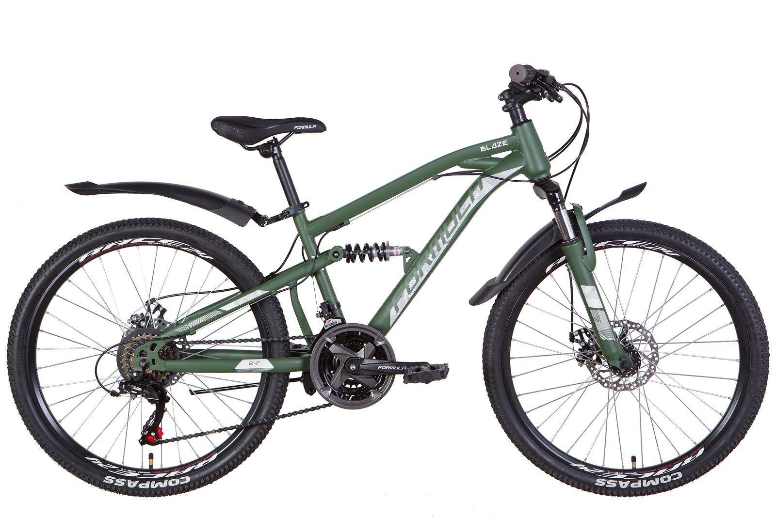 Велосипед горный 24" Formula BLAZE AM2 DD 2022 Темно-зеленый (28323_44296)