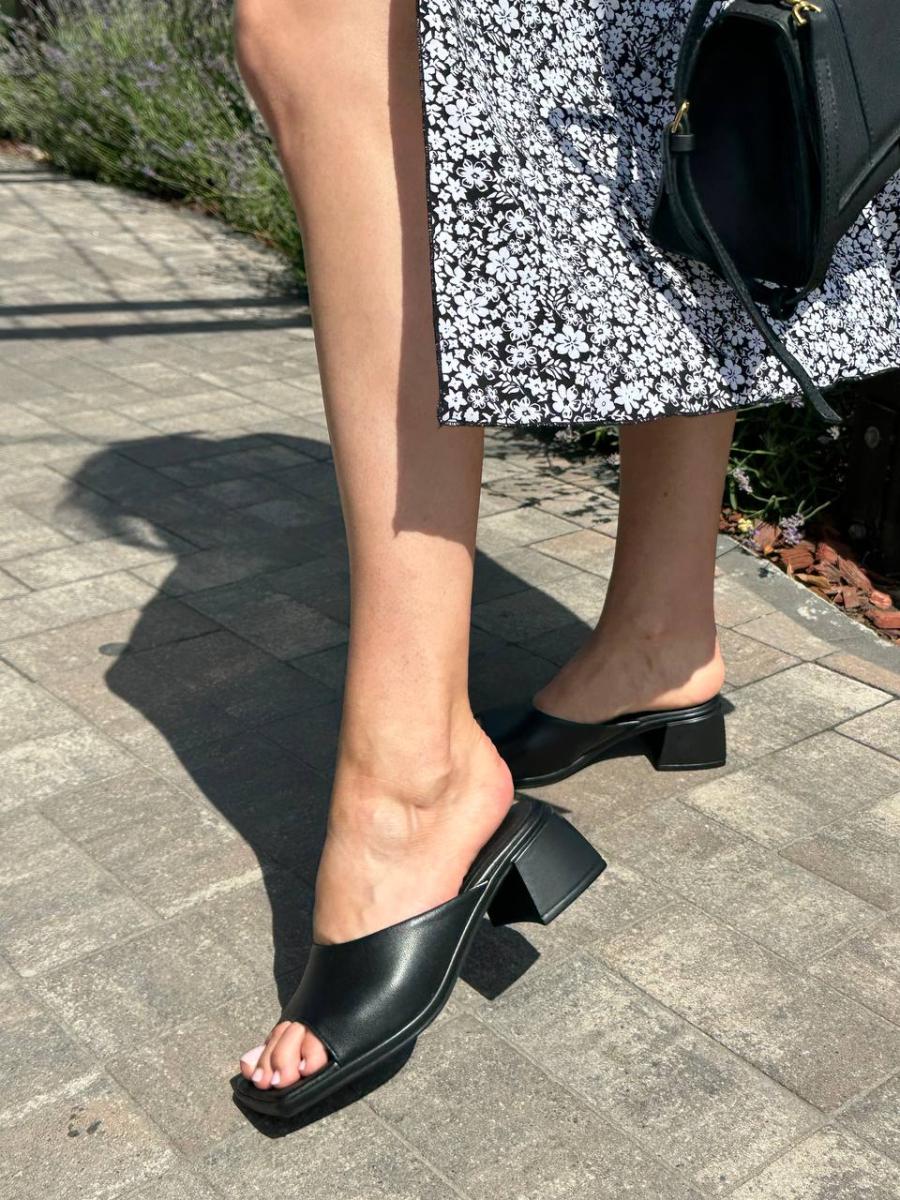 Сабо жіночі шкіряні р. 37 Чорний (8901-1/37)