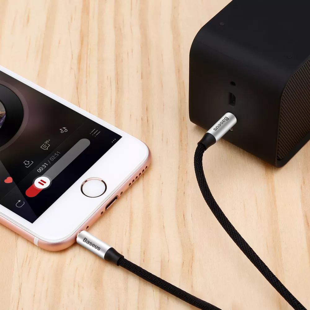 Кабель BASEUS AUX Yiven M30 CAM30-AS1 50 см Black/Silver (544302) - фото 2 Кабель BASEUS AUX Yiven M30 CAM30-AS1 50 см Black/Silver (544302) - фото 2