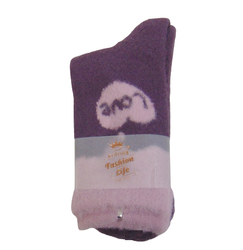 Носки теплые альпака Корона 2551-17-3 р. 37-41 Фиолетовый (1975968037)