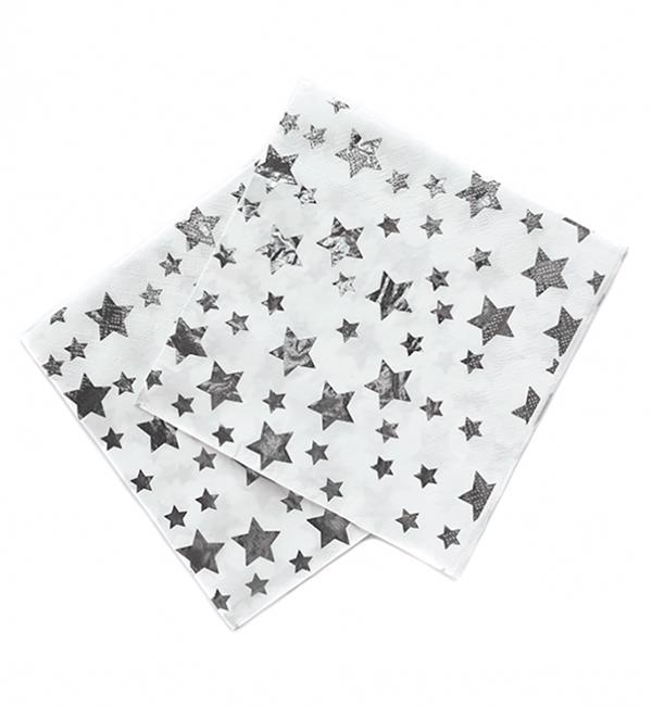 Салфетки праздничные star 20 шт. 33х33 см Silver (51133)