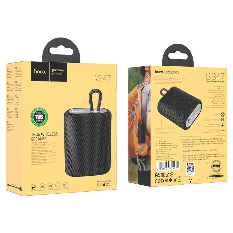 Портативная акустика Hoco Portable Speaker BS47 Black - фото 4