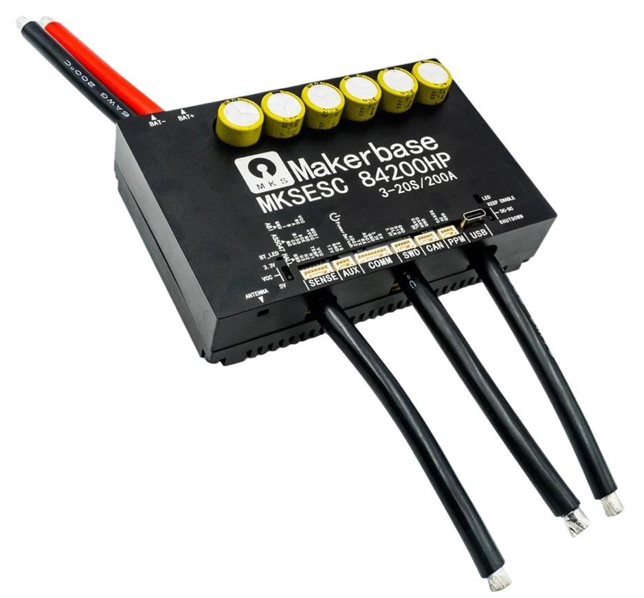 Контроллер Makerbase VESC 84200HP 84V 200А Single BLDC для колесных двигателей с датчиками Холла (00-00030812)