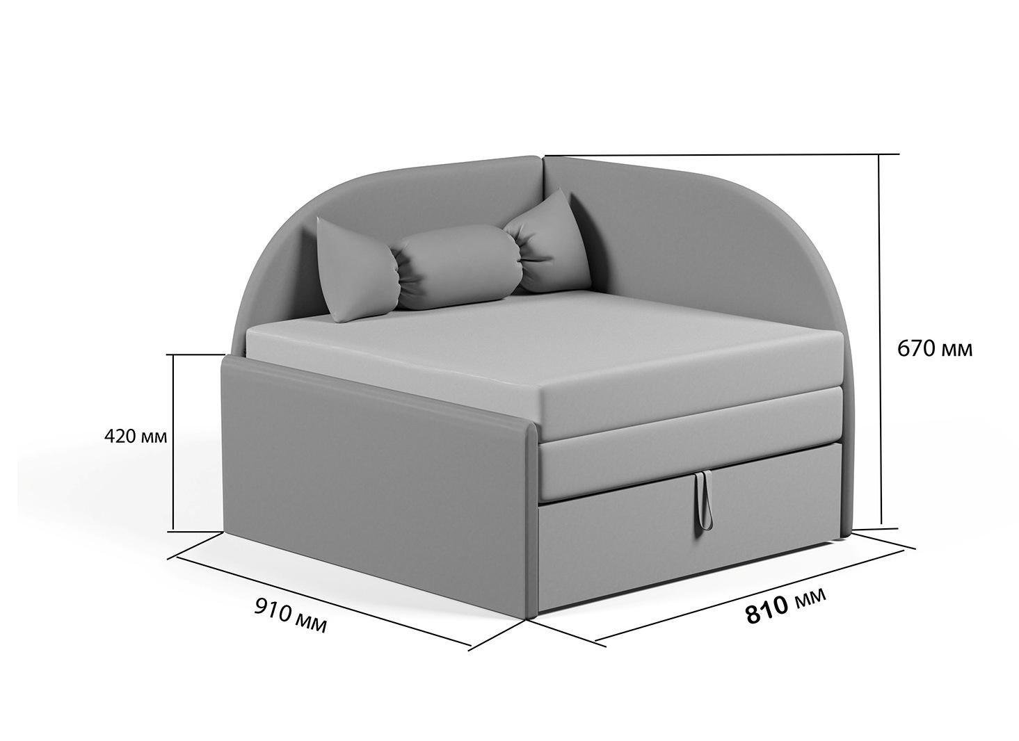 Диван-міні розкладний Viorina-Deko Etna Малютка 01 ЛДСП/тканина Чорний - фото 4 Диван-міні розкладний Viorina-Deko Etna Малютка 01 ЛДСП/тканина Чорний - фото 4