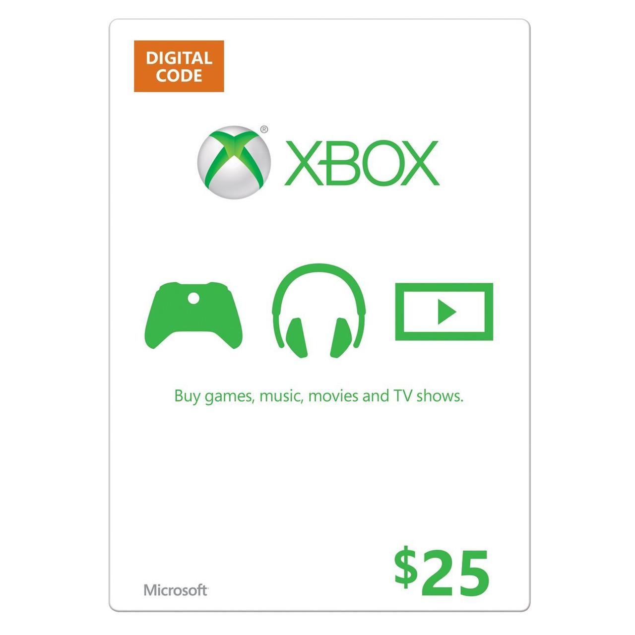 ᐉ Электронный код Xbox Live/Gift Card на 25 usd US-регион • Купить в Киеве,  Украине • Лучшая цена в Эпицентр