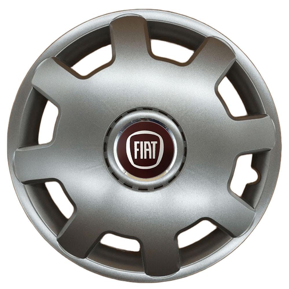 Ковпаки SJS 105 з логотипом Fiat 4 шт. R13 Срібний (2789080601)