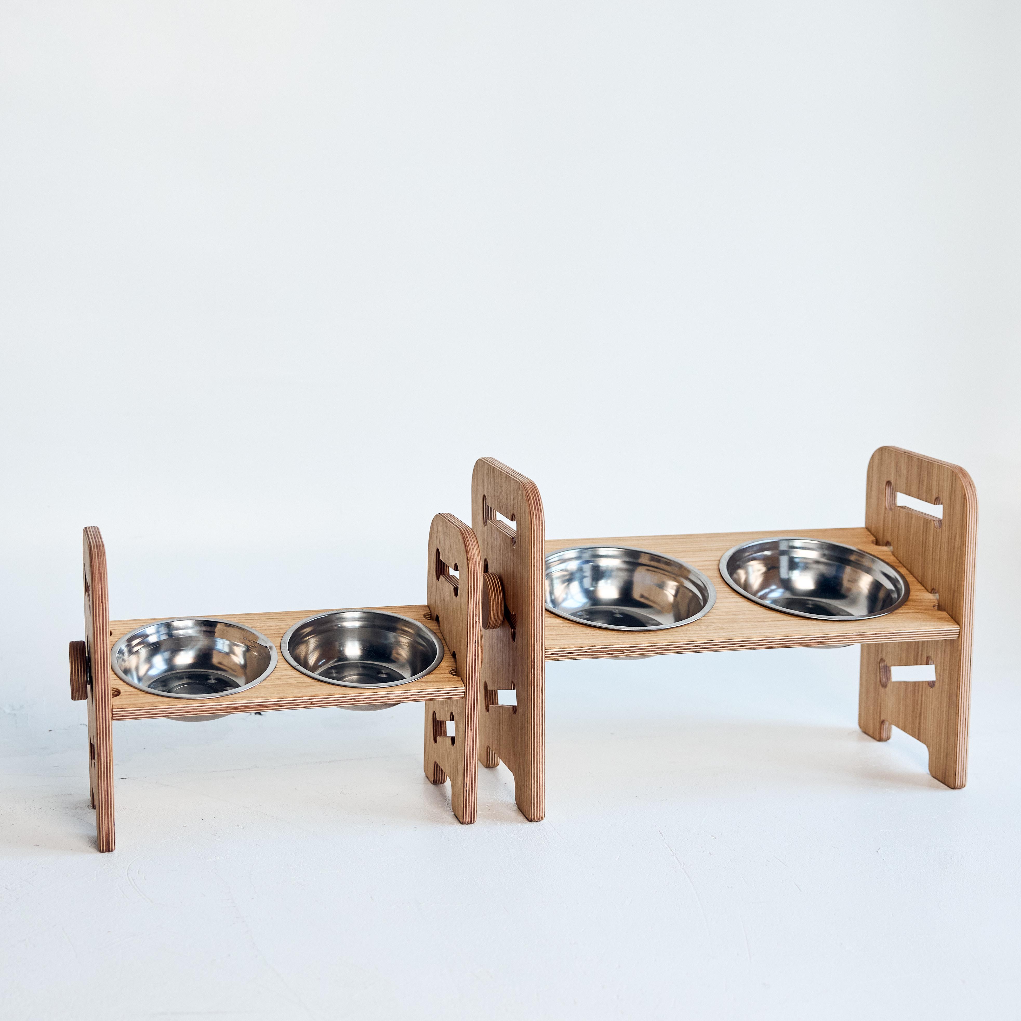 Миска на подставке для кота собаки OrganicSchef из нержавеющей стали двойная Flex 30х39х18 см 0,6/0,6 л Натуральный (811622222222) - фото 9 Миска на подставке для кота собаки OrganicSchef из нержавеющей стали двойная Flex 30х39х18 см 0,6/0,6 л Натуральный (811622222222) - фото 9