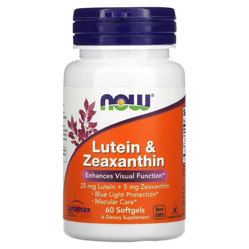 Лютеїн та зеаксантин Now Foods Lutein & Zeaxanthin 25 мг 60 капсул (1009162407)