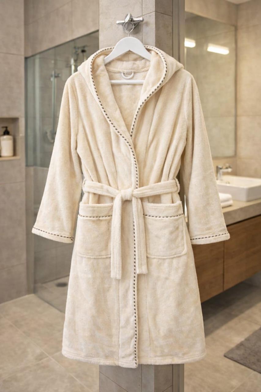 Халат унісекс Premium плюш L/XL Бежевий (1117А)