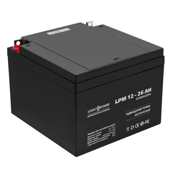 Аккумулятор для ИБП LogicPower LPM 12-26 Ah (11305) - фото 1