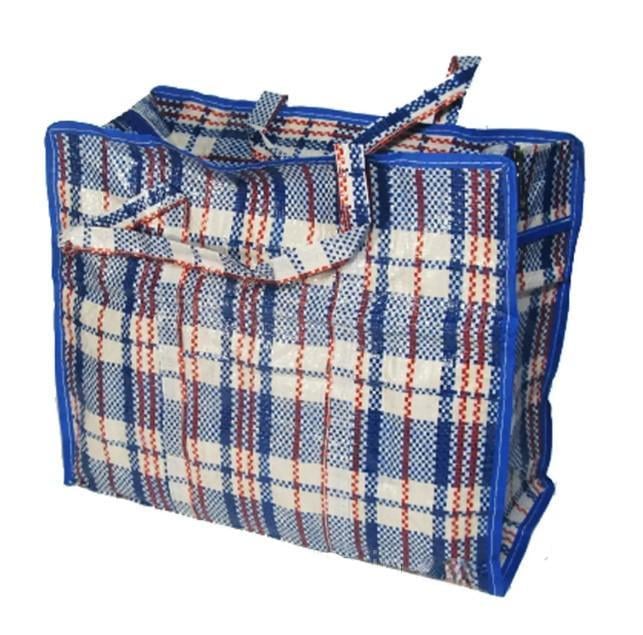 Хозяйственная сумка в клетку полипропиленовая 35х40х20 см Синий (AN008041) Хозяйственная сумка в клетку полипропиленовая 35х40х20 см Синий (AN008041)