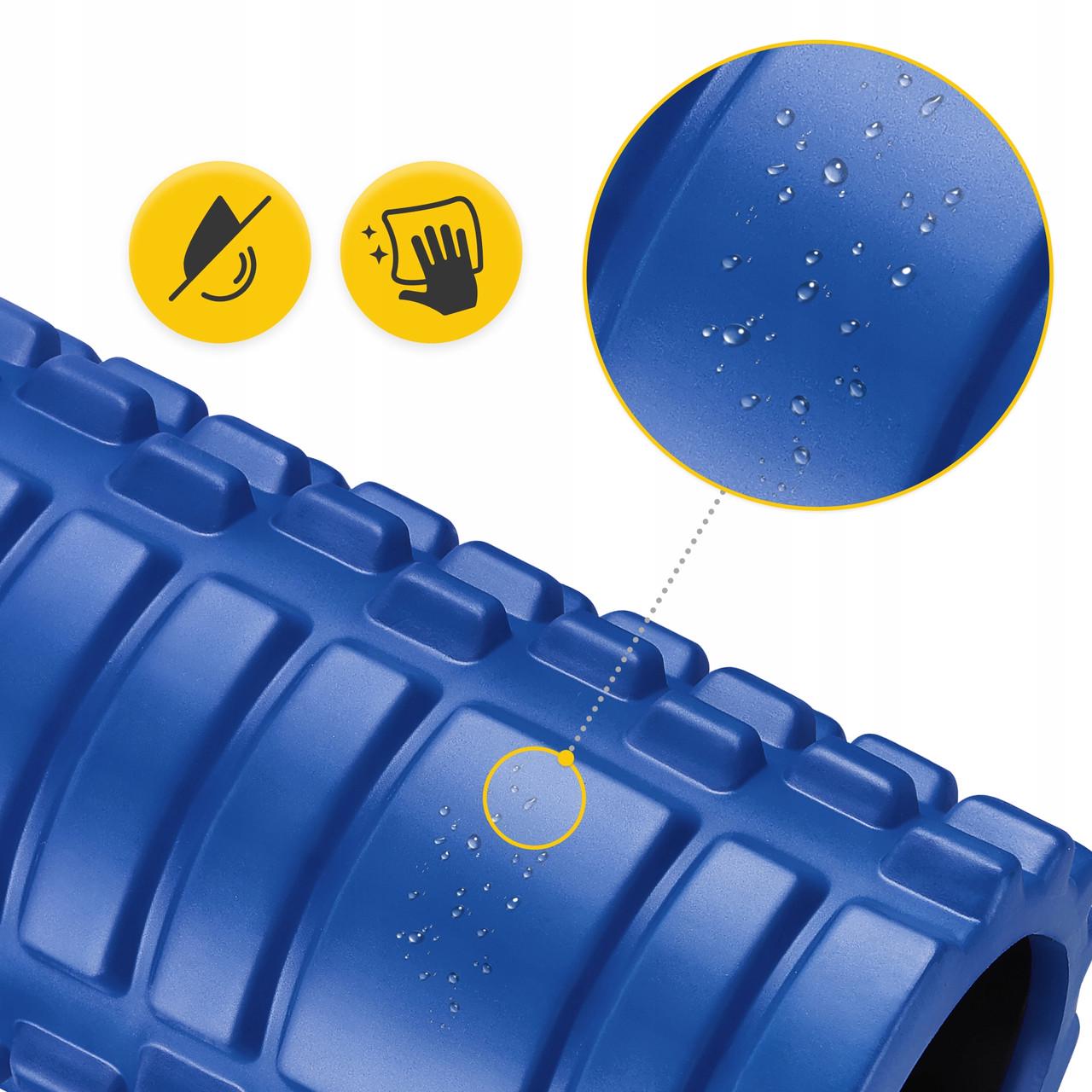 Ролик масажний 4fizjo 33x14 см Blue (P-5907739310071) - фото 2 Ролик масажний 4fizjo 33x14 см Blue (P-5907739310071) - фото 2